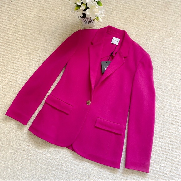 St. John Milano Wool Knit Jacket in orchid - Picture 16 of 16